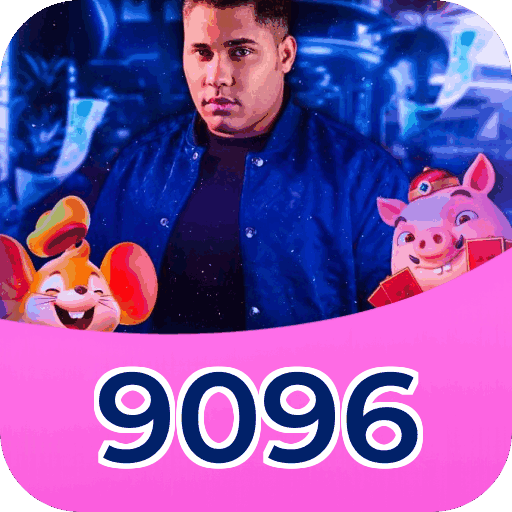 Interface do aplicativo 9096 mostrando jogos disponíveis no iOS e Android